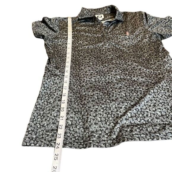 FootJoy FJ Golf Polo Black Gray Geometric with Lighthouse Performance Size Small - Picture 10 of 10